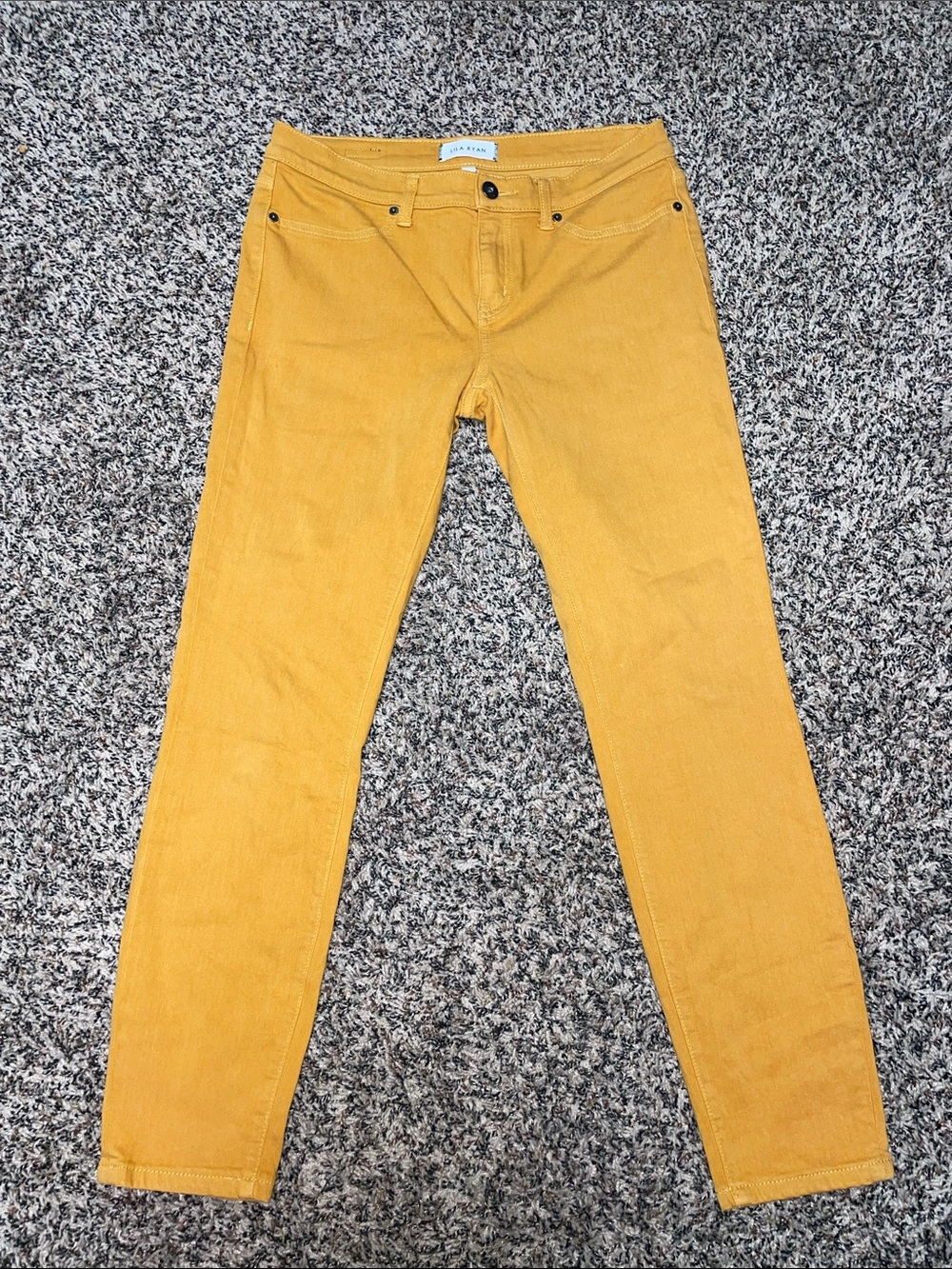LILA RYAN Colorful Fall Low Rise Skinny Jeans in Mustard Woman’s Size 28 | EUC